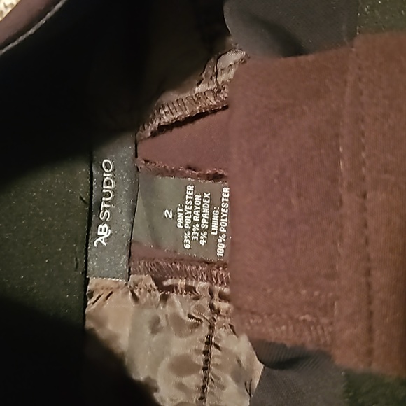 size 2 brown pants. AB studio. Would look and feel good for work.New with tag. - Picture 2 of 6
